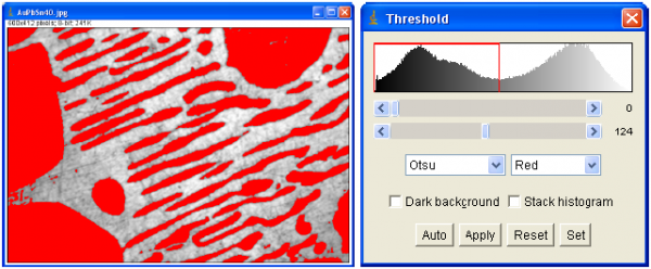 Segmentation d'une image en niveaux de gris avec Otsu